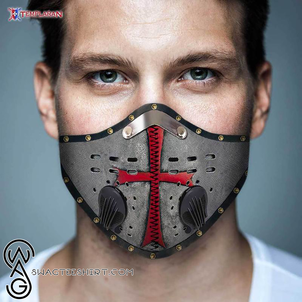 Knights templar symbols filter activated carbon face mask