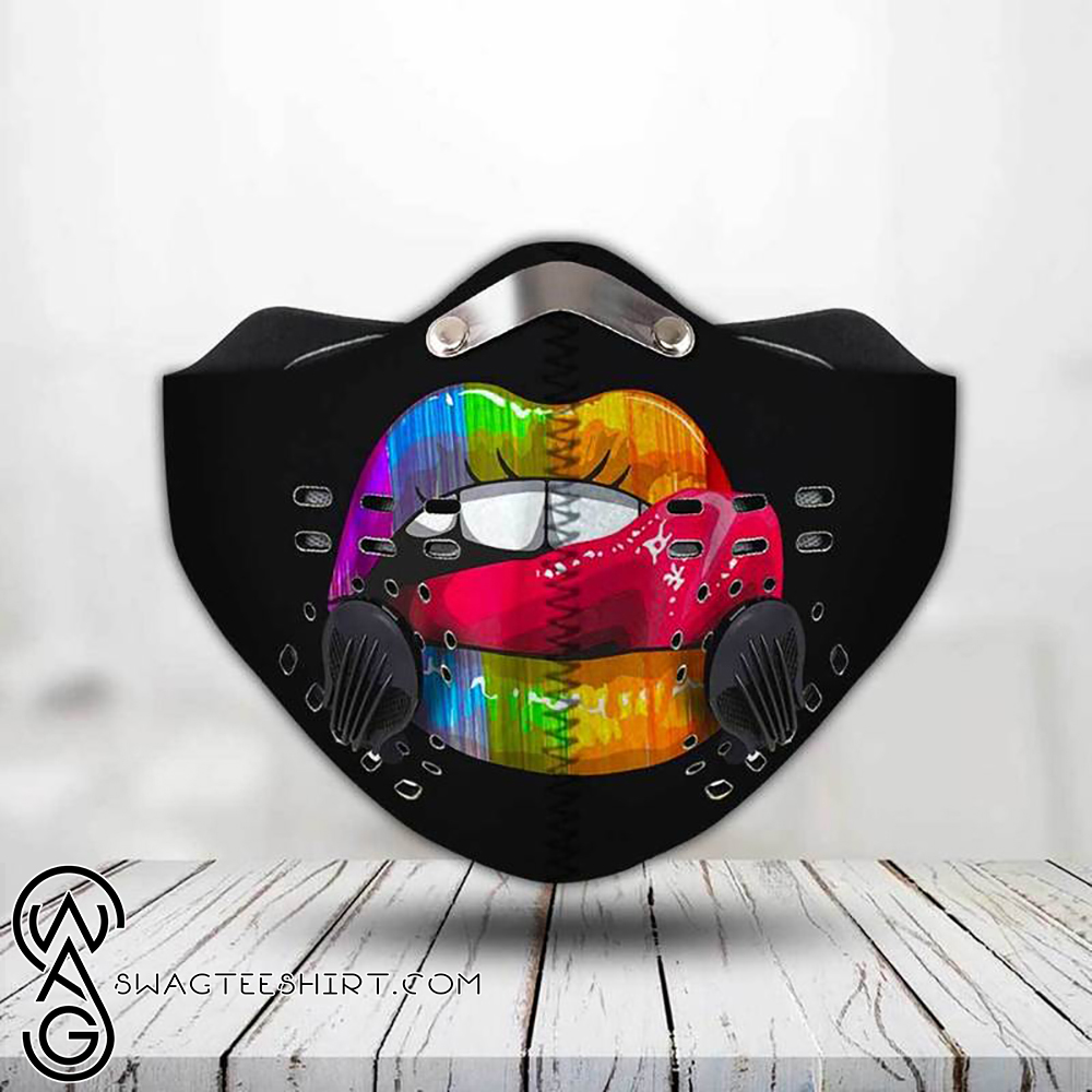 LGBT pride sexy lips filter activated carbon face mask