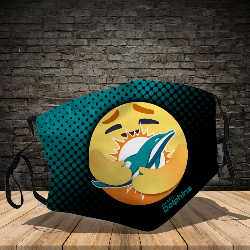 Miami Dolphins care emoji face mask – Teasearch3d 130520