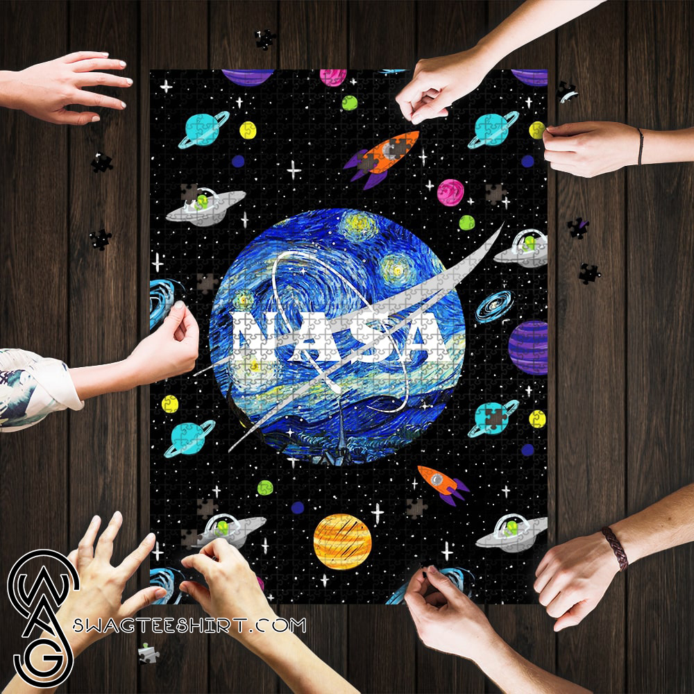 Nasa space the starry night vincent van gogh jigsaw puzzle – maria