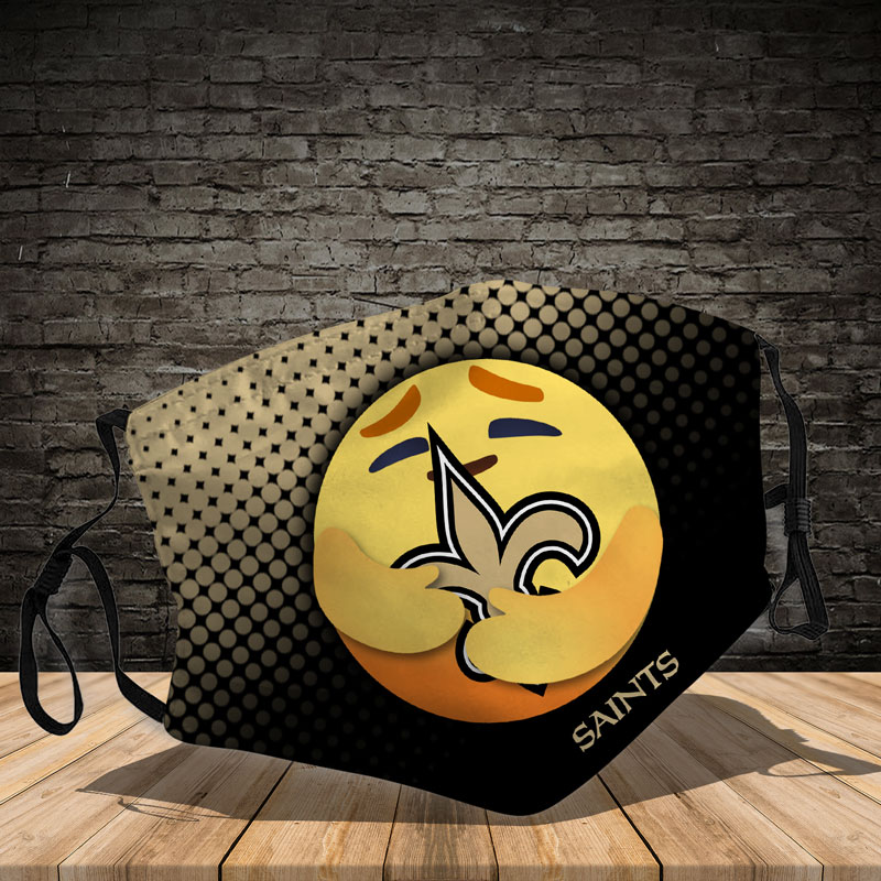 New Orleans Saints care emoji face mask
