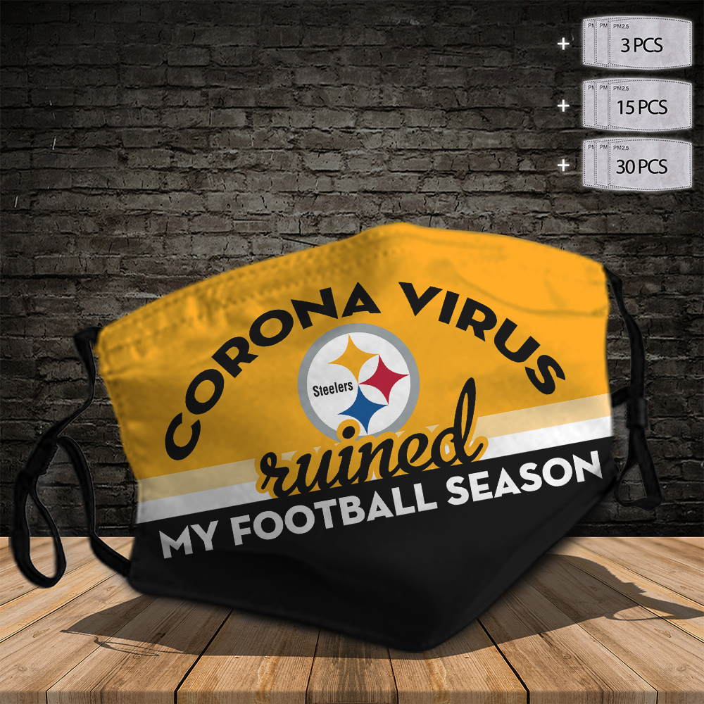 Pittsburgh Steelers Corona Virus Corona Virus Ruined My Football Season face mask