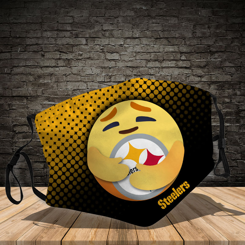 Pittsburgh Steelers care emoji face mask