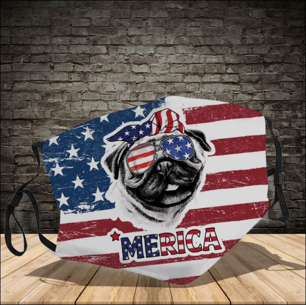 Pug America face mask