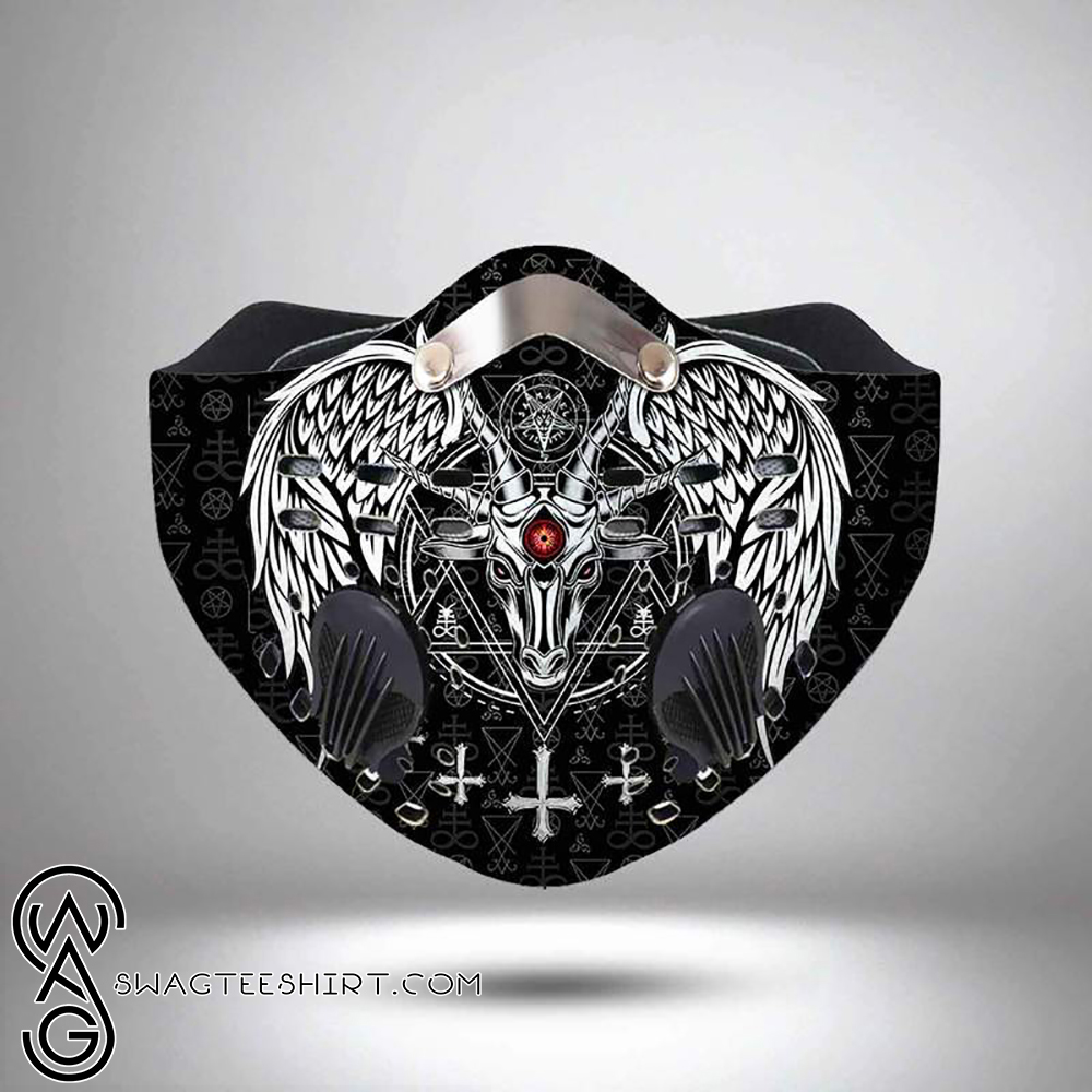 Satanic wings symbols filter carbon face mask – maria