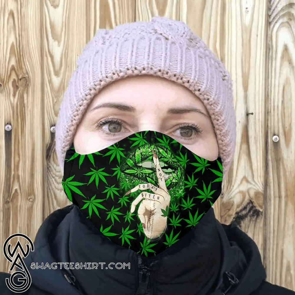 Sexy lips cannabis not today all over printed face mask – maria