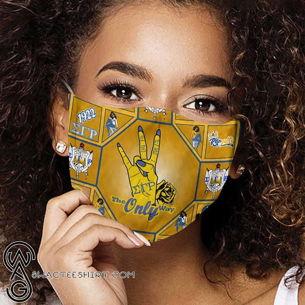 Sigma gamma rho sorority anti-dust cotton face mask