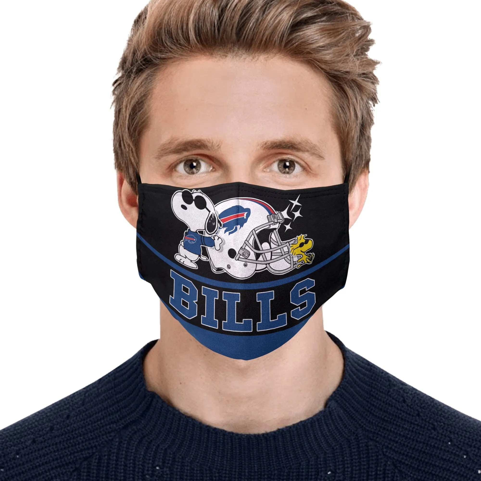 Snoopy Joe Cool Buffalo Bills Face Mask 2