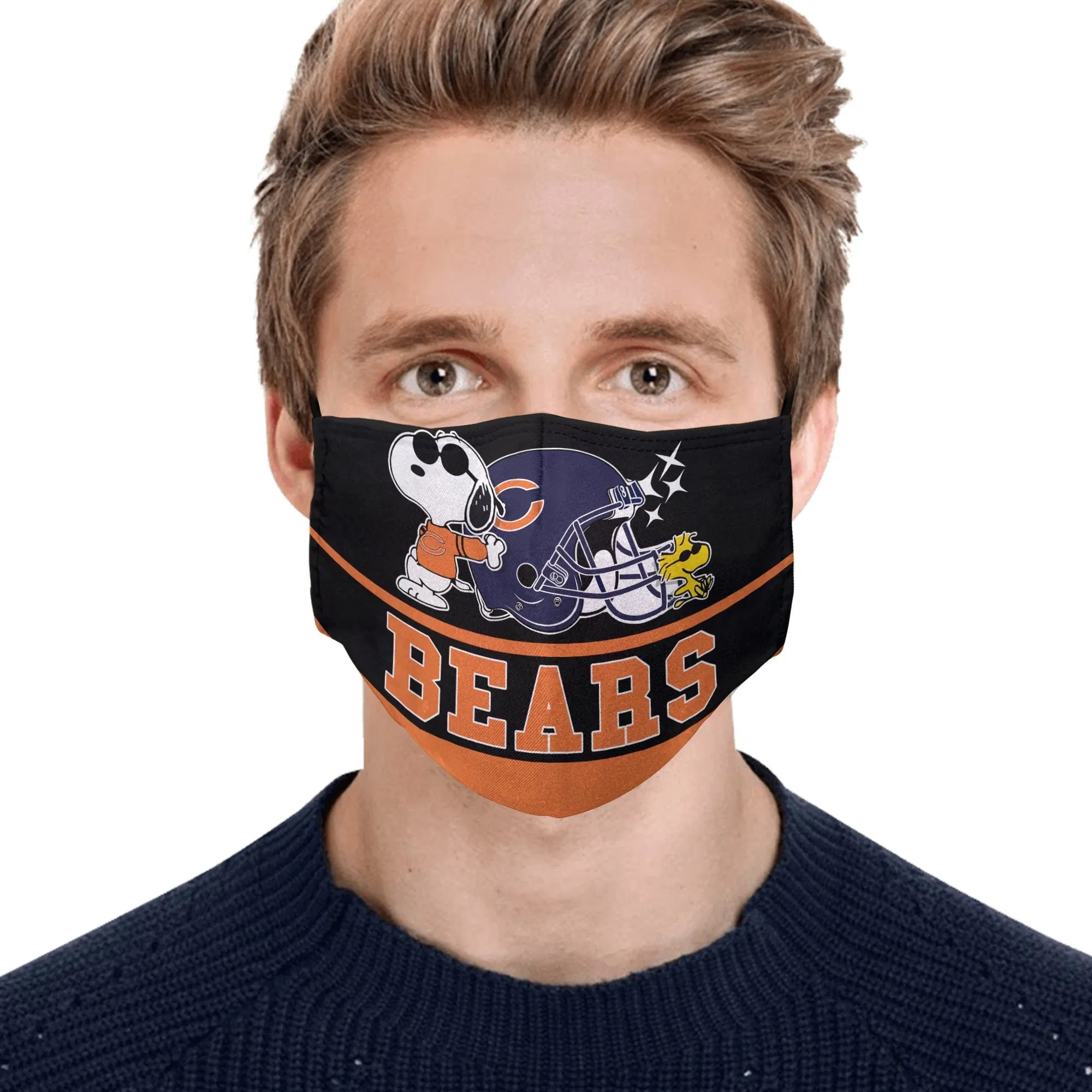 Snoopy Joe Cool Chicago Bears Face Mask 2