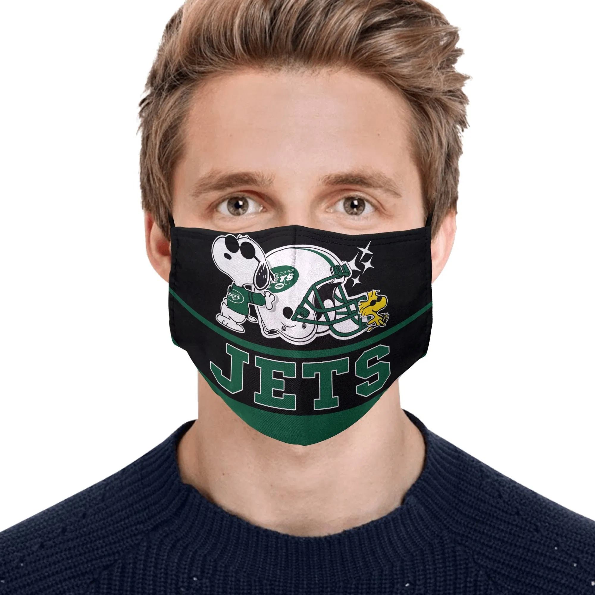 Snoopy Joe Cool New York Jets Face Mask 1