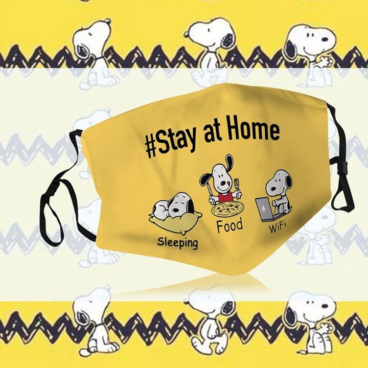 Snoopy Stay At Home Sleeping Food Wifi mask