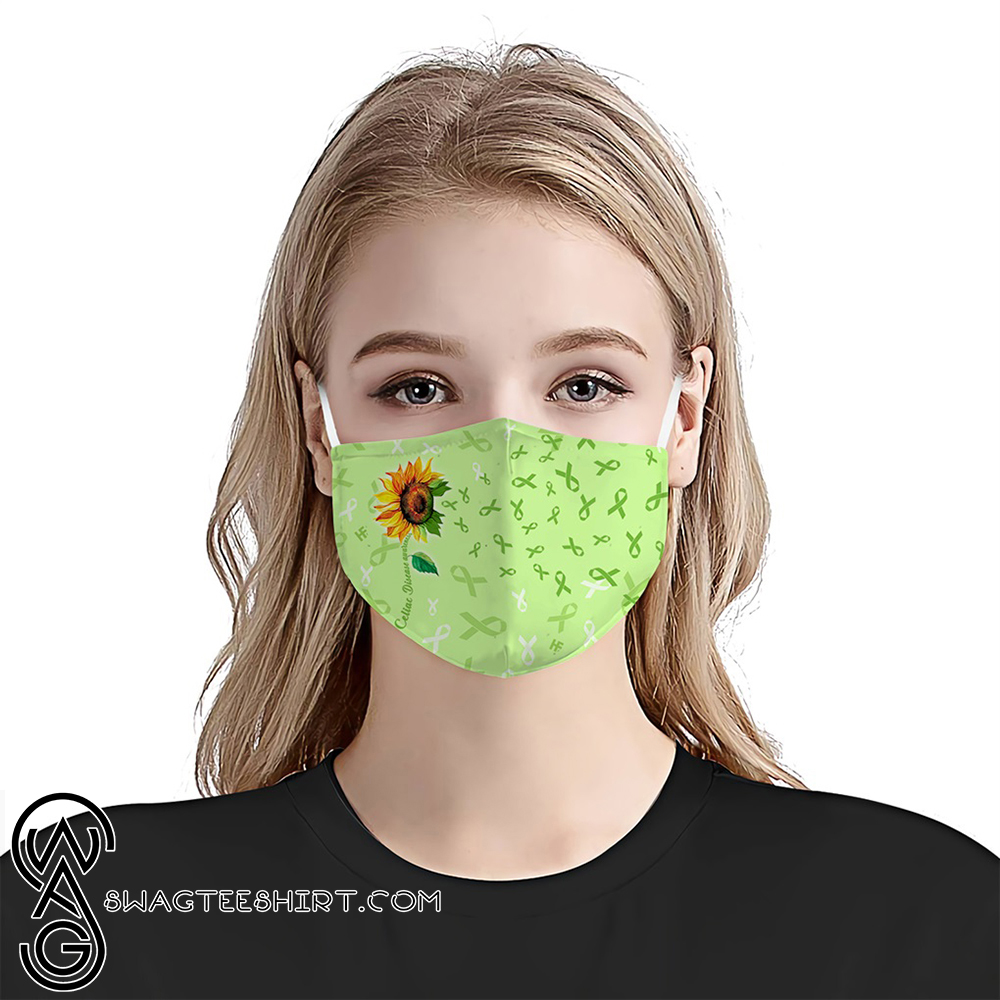 Sunflower celiac disease awareness anti-dust cotton face mask