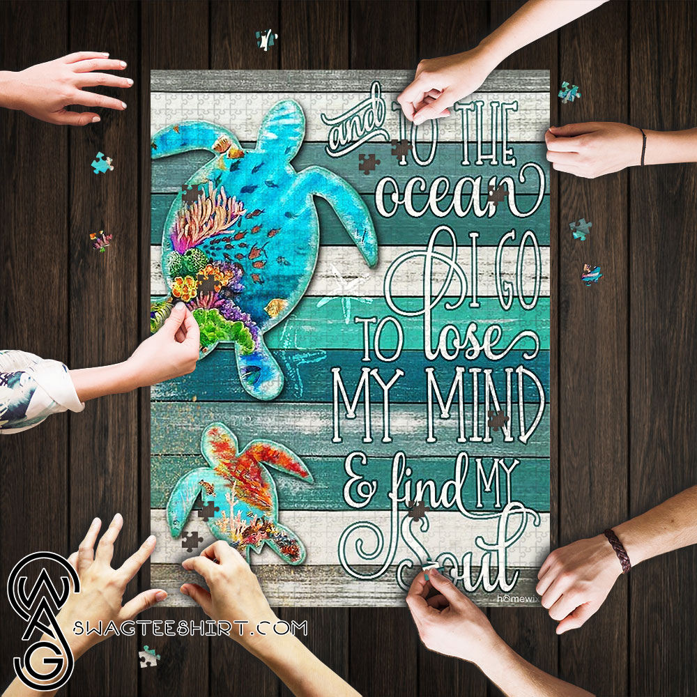 Turtles and to the ocean i go to lose my mind jigsaw puzzle – maria