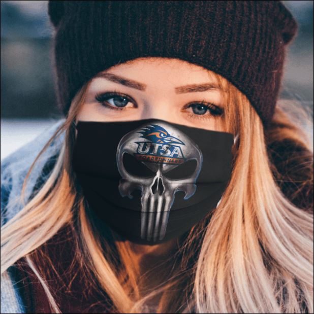 UTSA Roadrunners The Punisher face mask