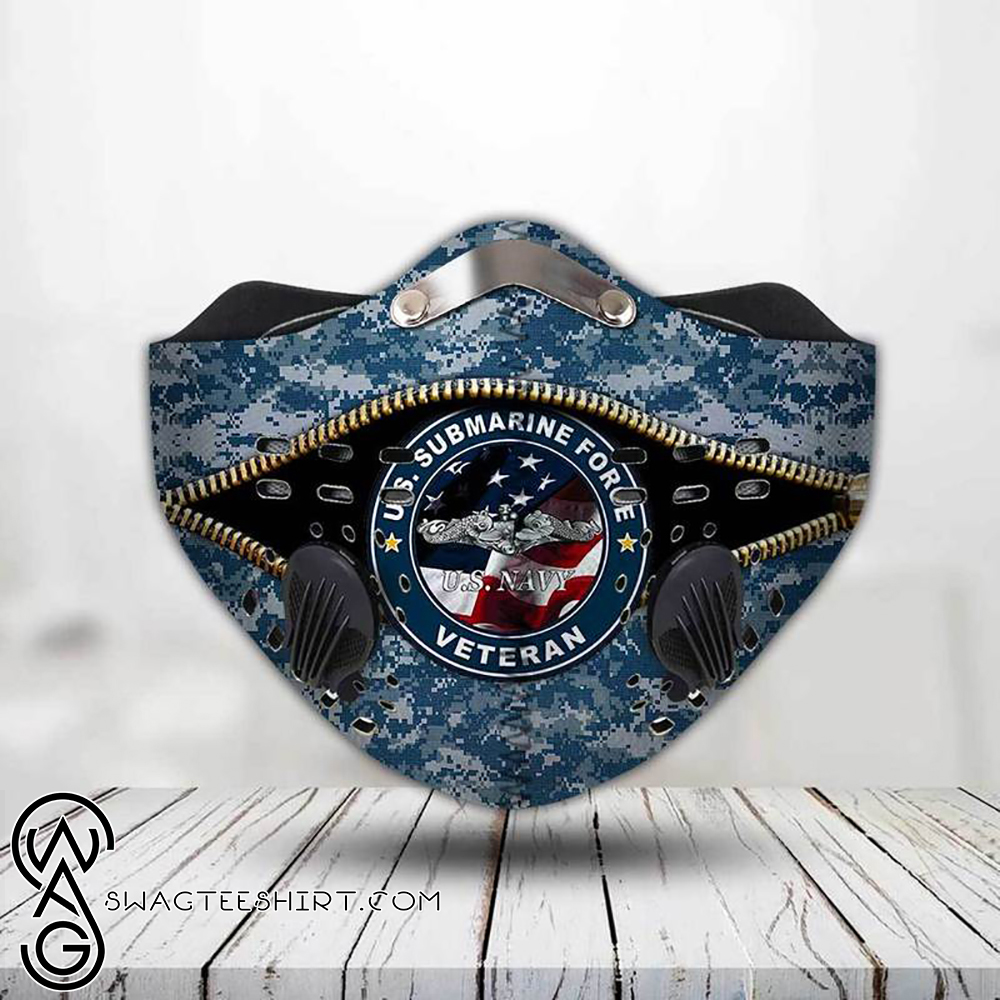 United states navy submarine force veteran filter activated carbon face mask