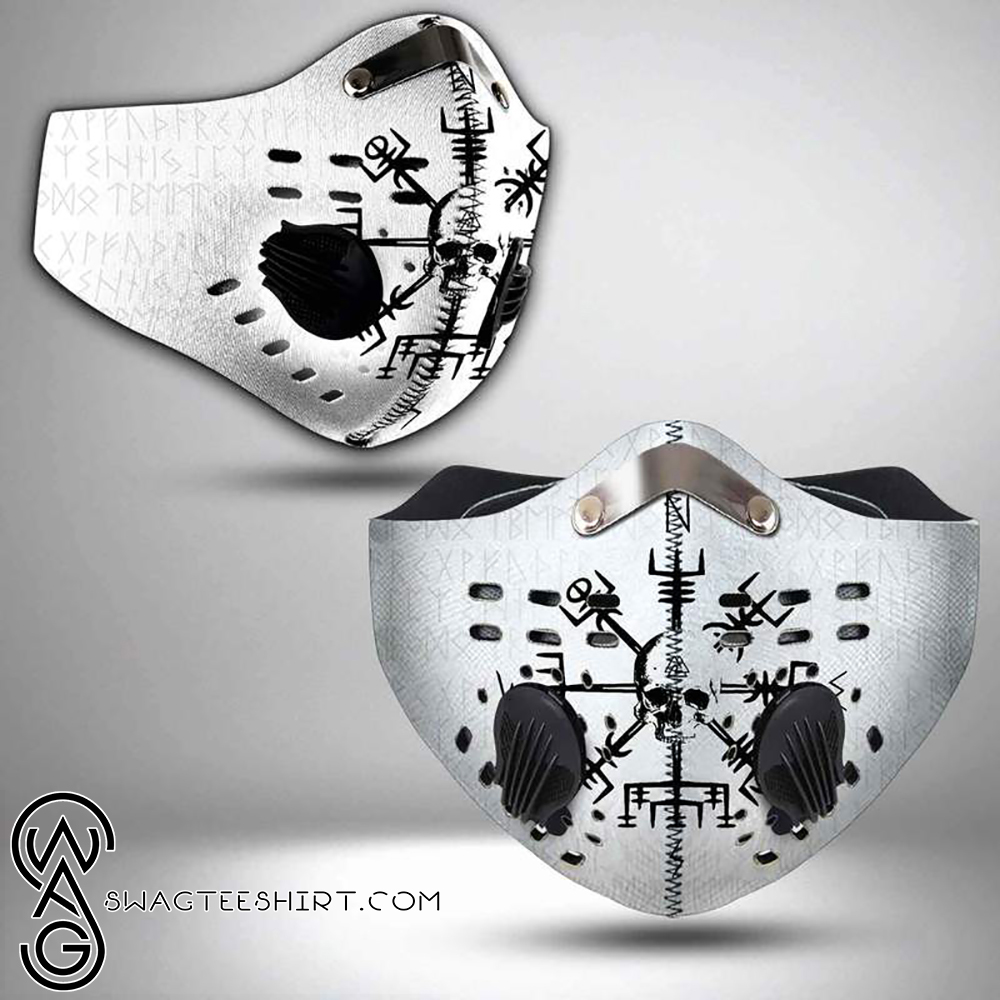 Viking symbols skull filter carbon face mask – maria
