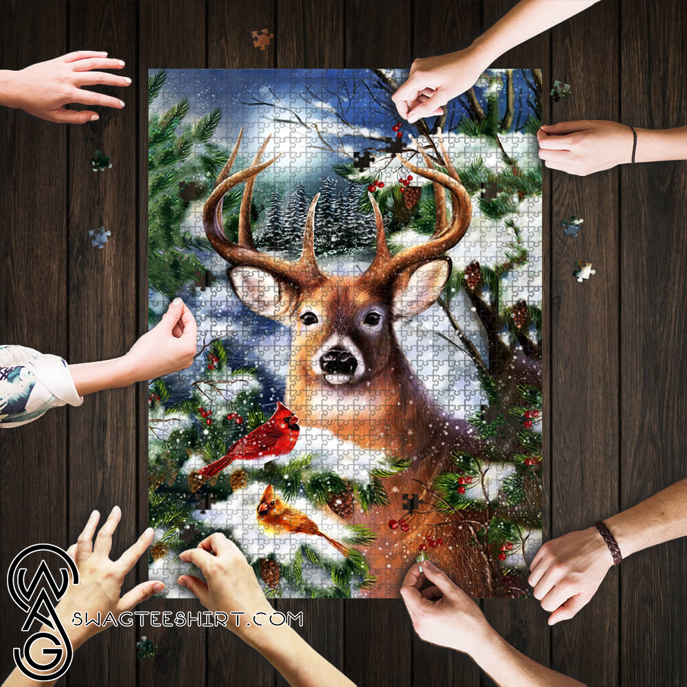 Winter deer jigsaw puzzle
