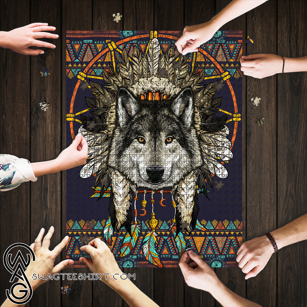 Wolf dreamcatcher native america jigsaw puzzle – maria
