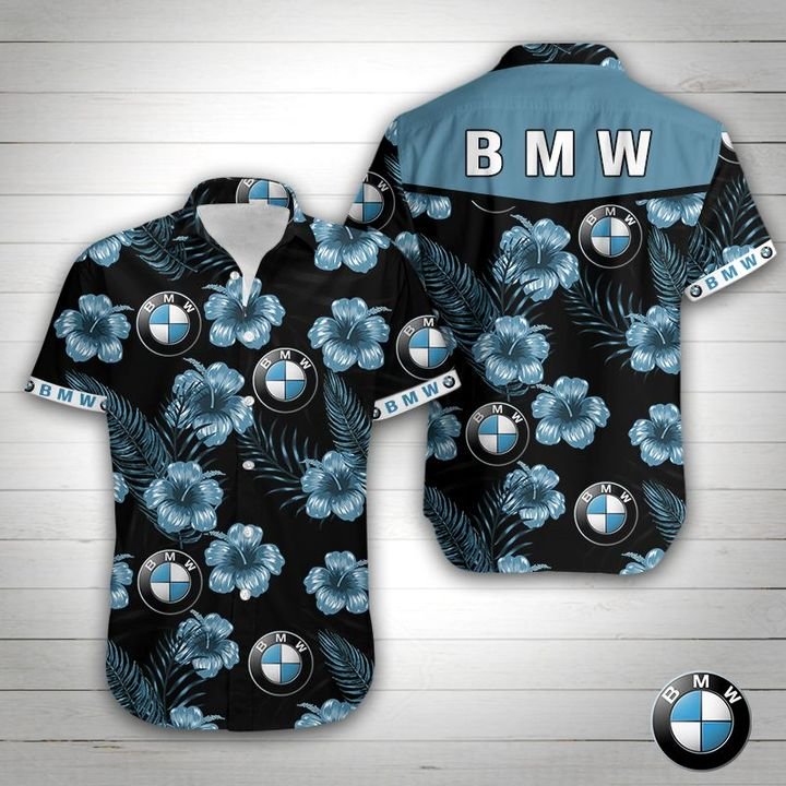 BMW tropical flower hawaiian shirt