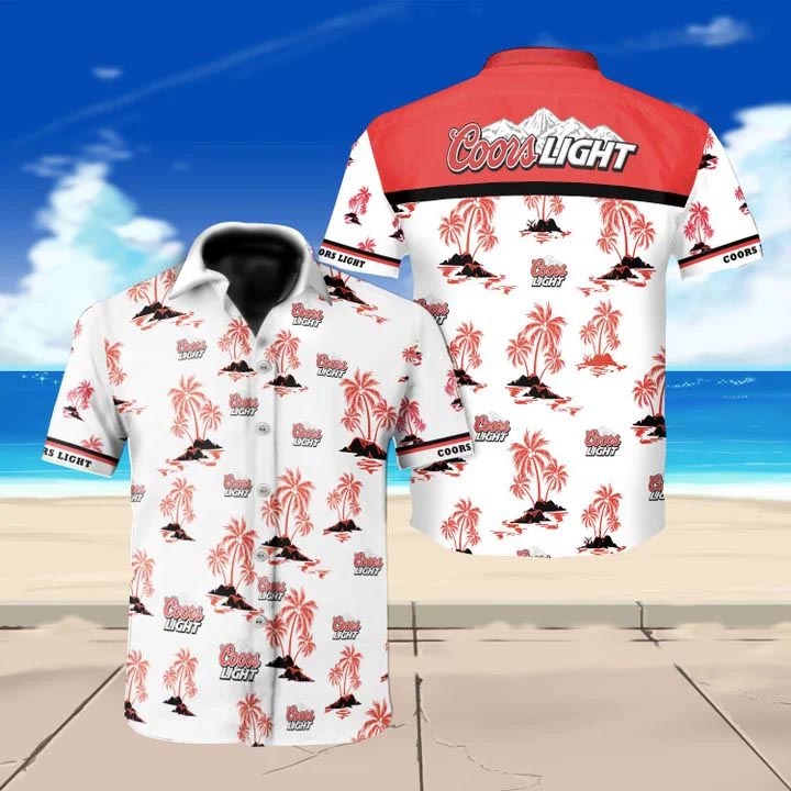 Coors light floral hawaiian shirt