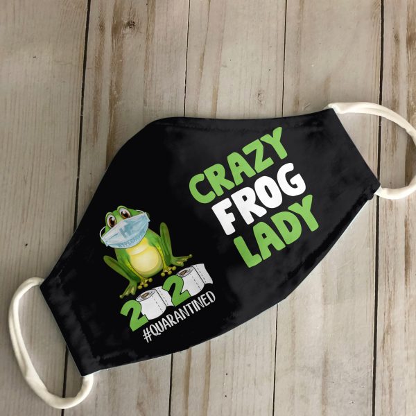 Crazy frog lady 2020 quarantined face mask