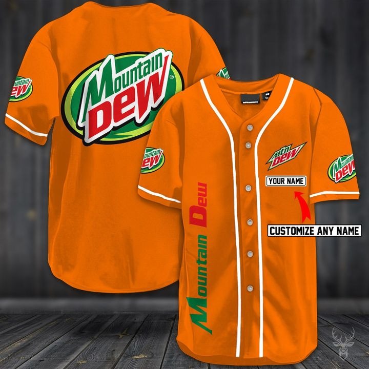 Customize name mountain dew baseball jersey shirt – Hothot 050620