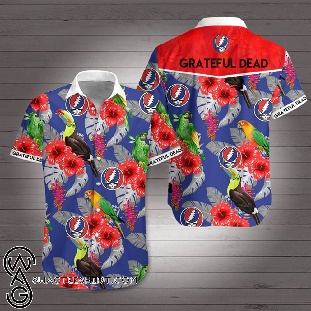 Grateful dead rock band hawaiian shirt