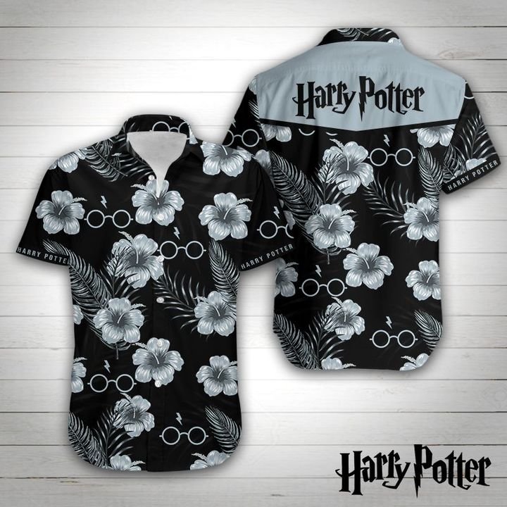 Harry potter tropical flower hawaiian shirt