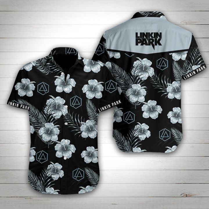 Linkin park rock band tropical flower hawaiian shirt