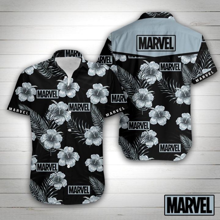 Marvel floral hawaiian shirt