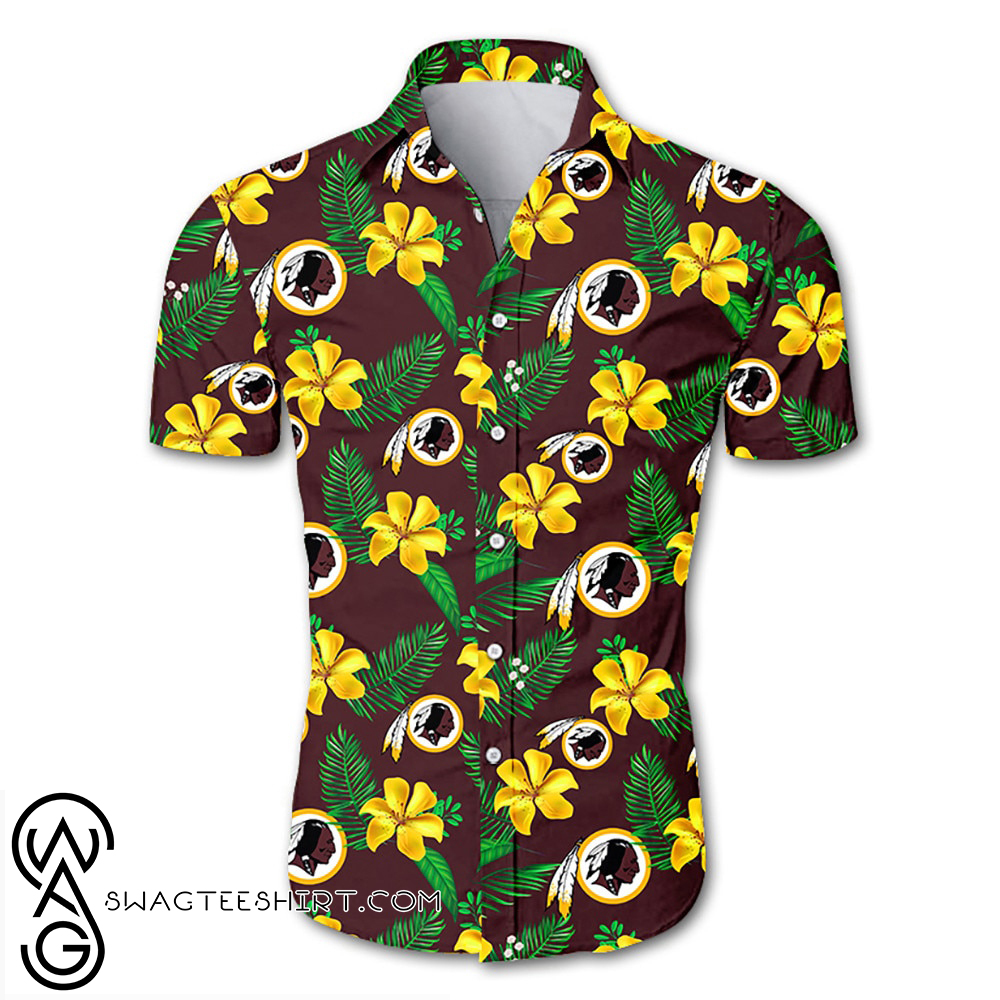 NFL washington redskins tropical flower hawaiian shirt - Maria ...