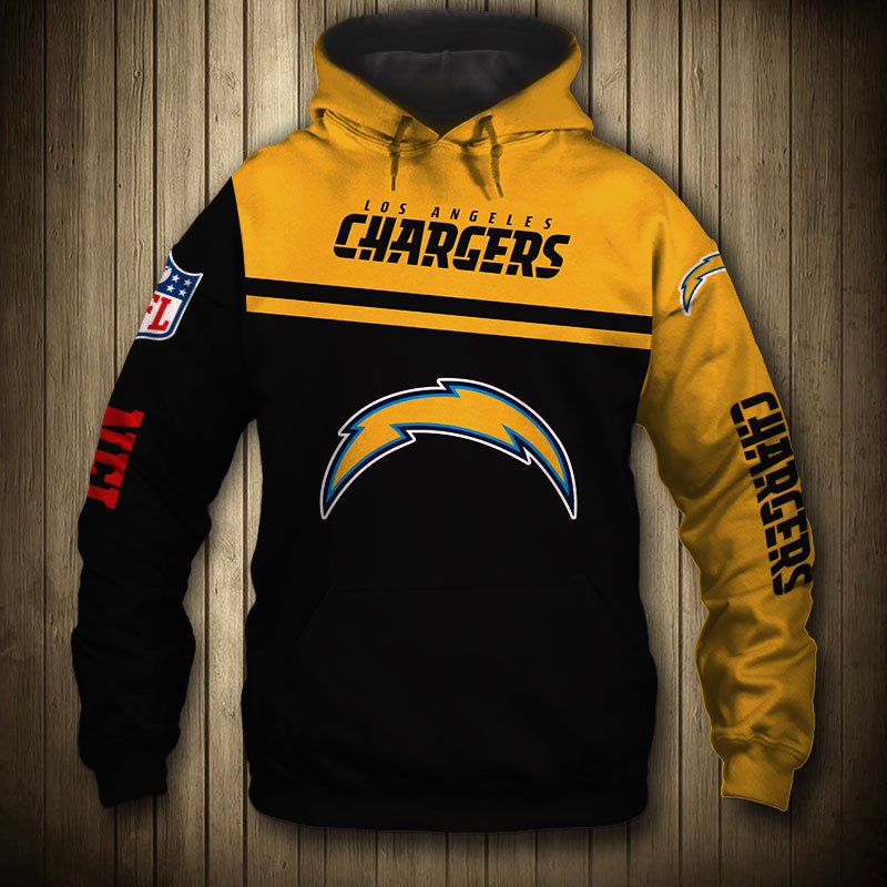 National football league los angeles chargers skull hoodie