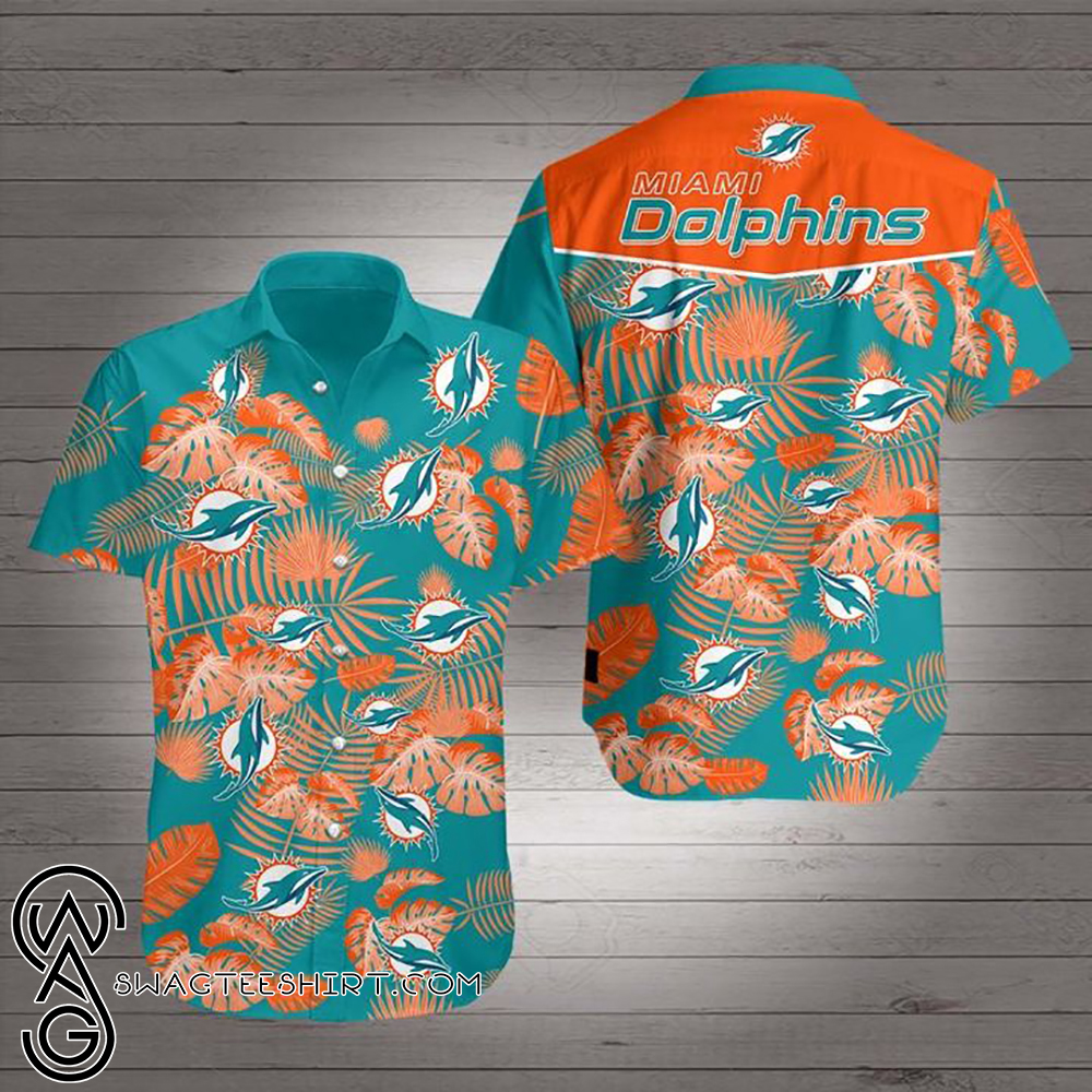 National football league miami dolphins hawaiian shirt