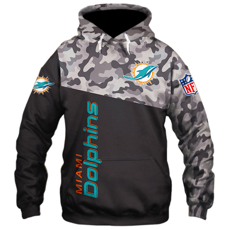 National football league miami dolphins military hoodie