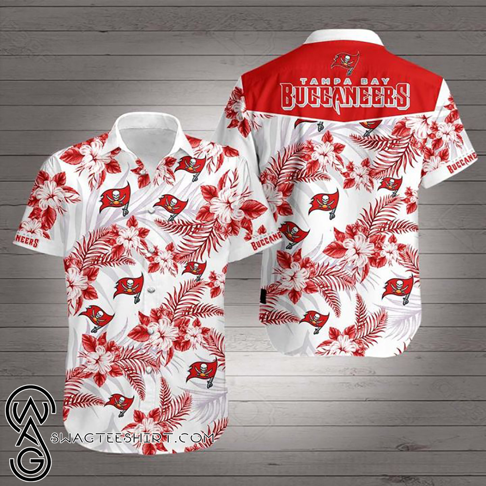 National football league tampa bay buccaneers hawaiian shirt