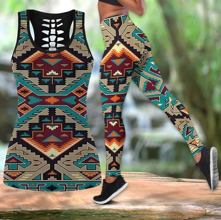 Native american legging and hollow tank top