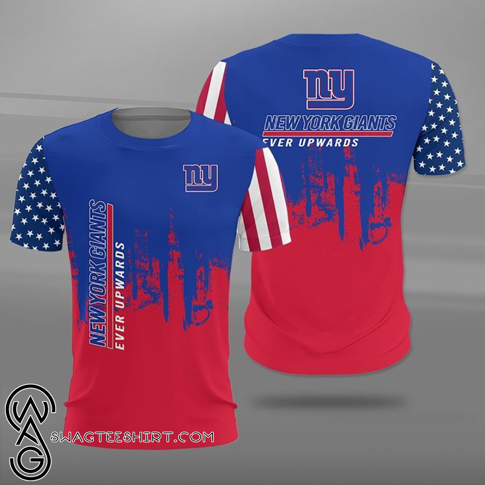 New york giants ever upwards american flag full printing shirt