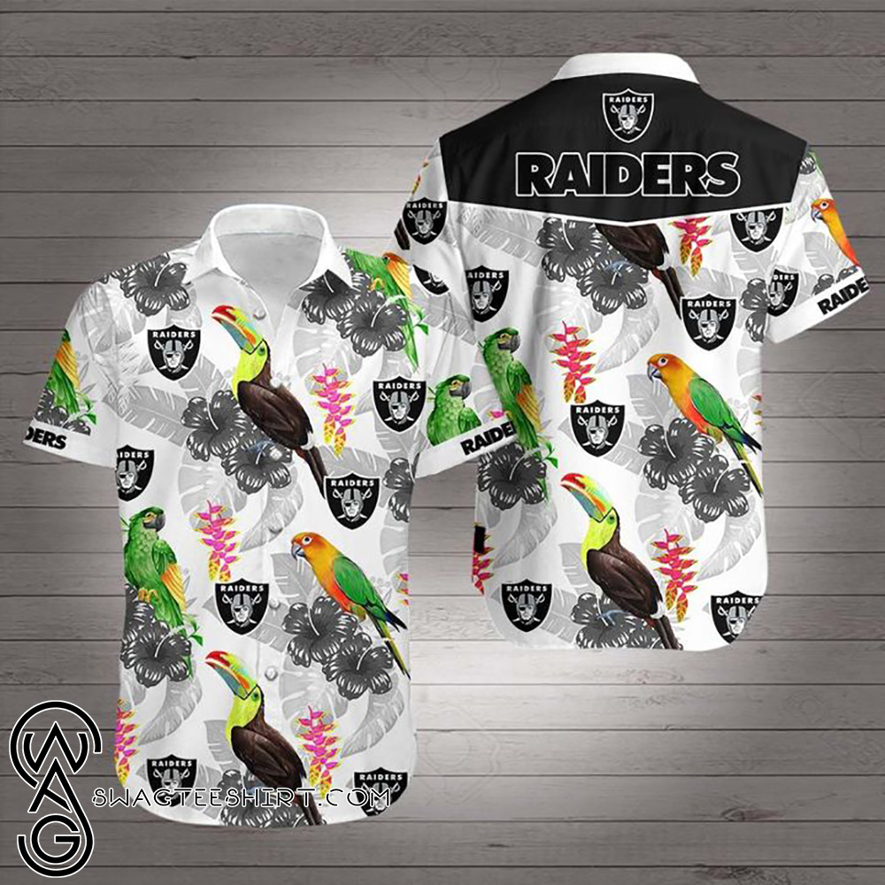 Oakland raiders team hawaiian shirt