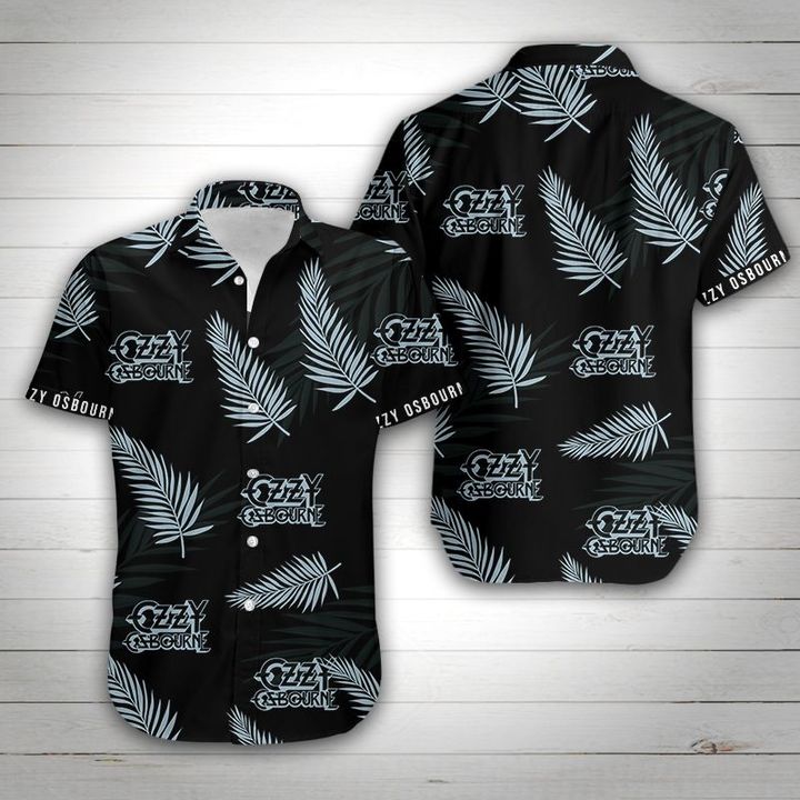 Ozzy osbourne tropical flower hawaiian shirt