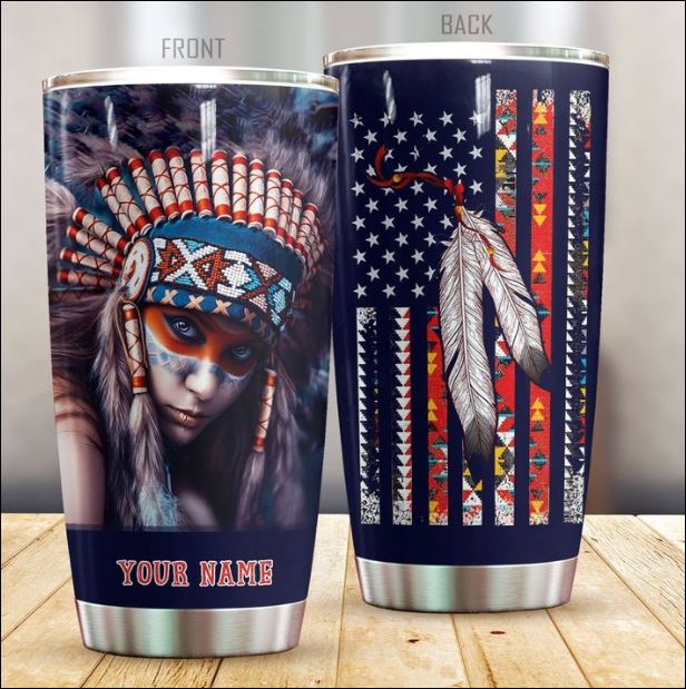 Personalized Native American girl tumbler – dnstyles