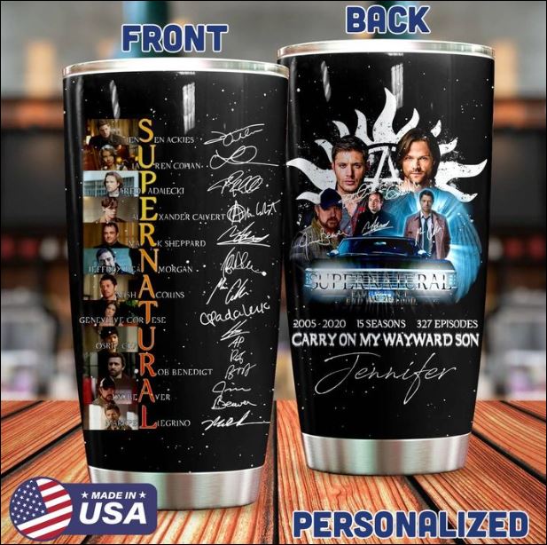 Personalized Supernatural carry on my way son tumbler