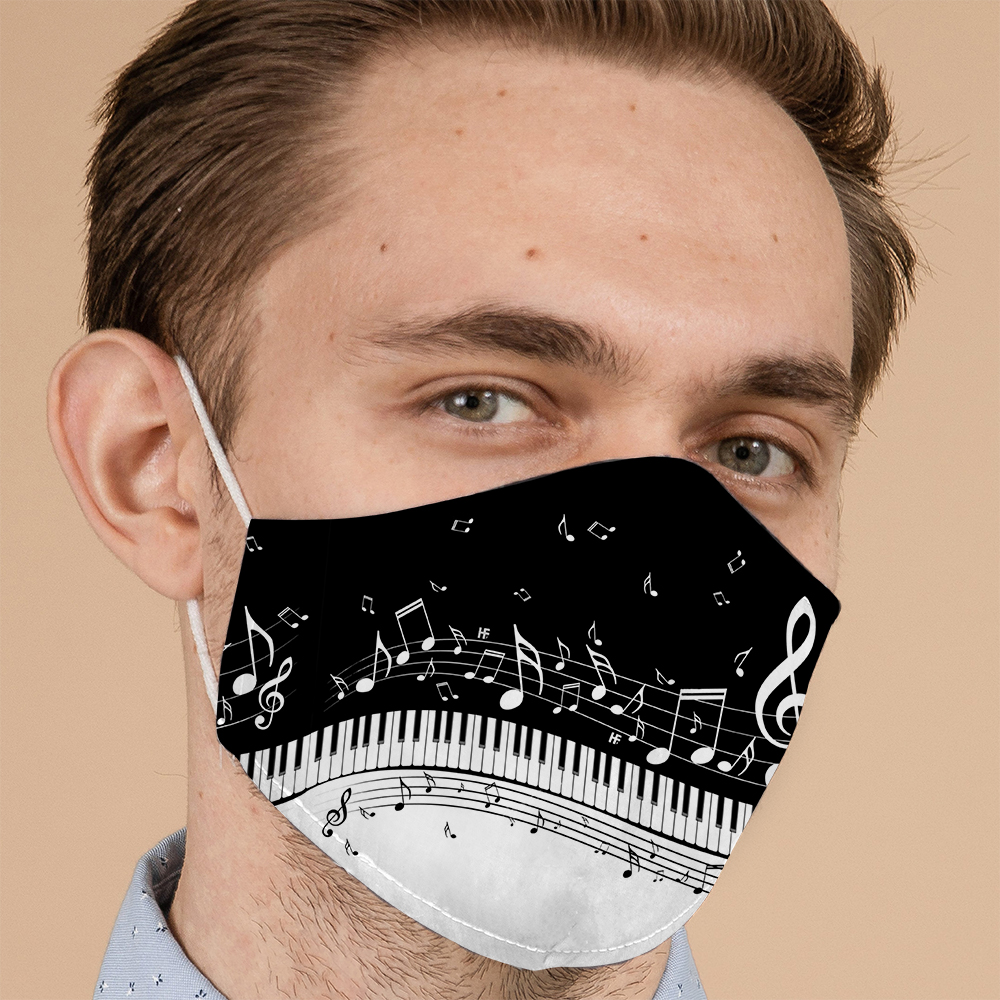 Piano key note face mask - pic 2