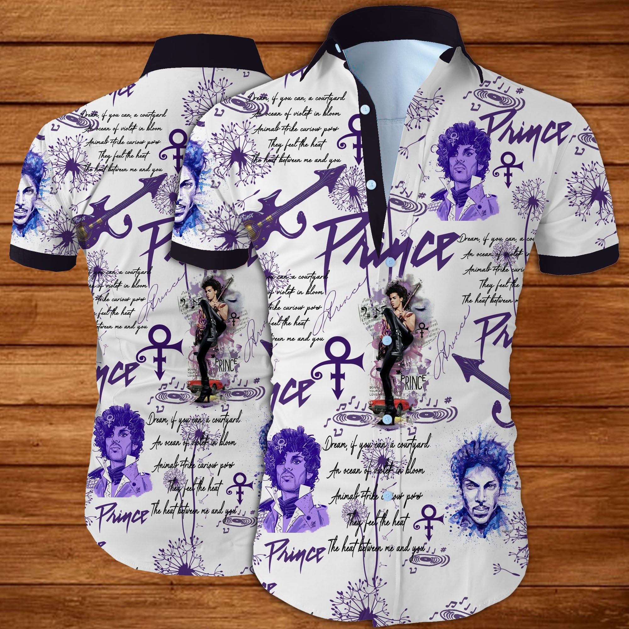 Prince all over printed hawaiian shirt