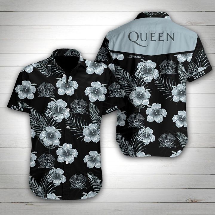 Queen rock band tropical flower hawaiian shirt