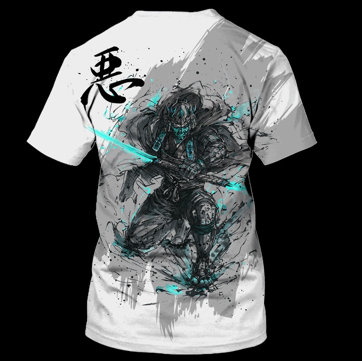 Samurai 3d all over printed t shirt - pic 2
