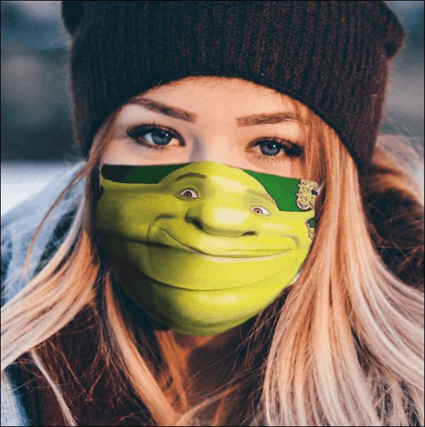 Shrek cartoon face mask