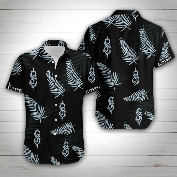 Slipknot rock band tropical flower hawaiian shirt