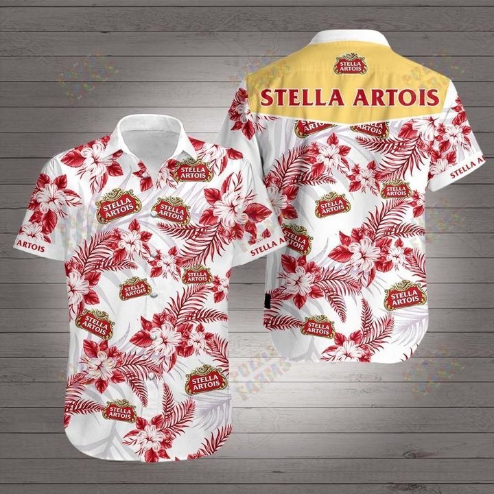 Stella artois hawaiian 3d shirt