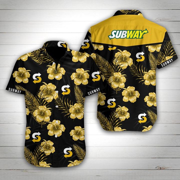 Subway tropical flower hawaiian shirt