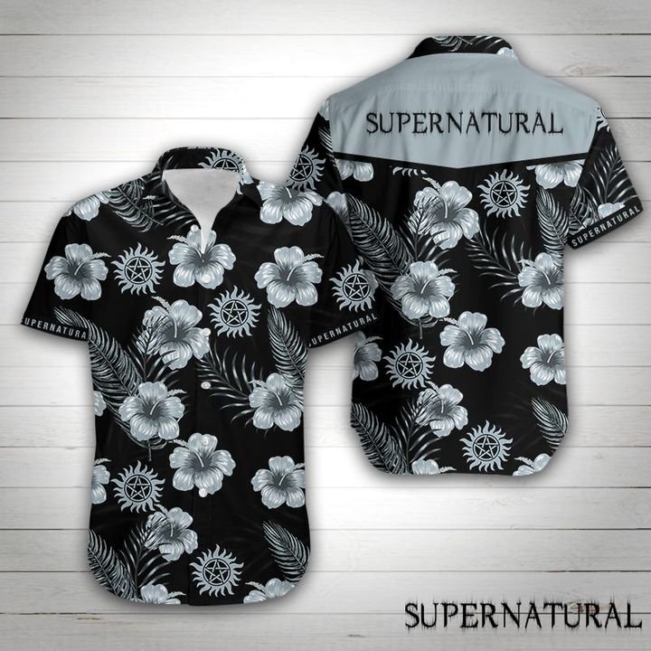 Supernatural tropical flower hawaiian shirt